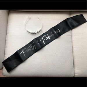 40th Birthday Sash and Tiara